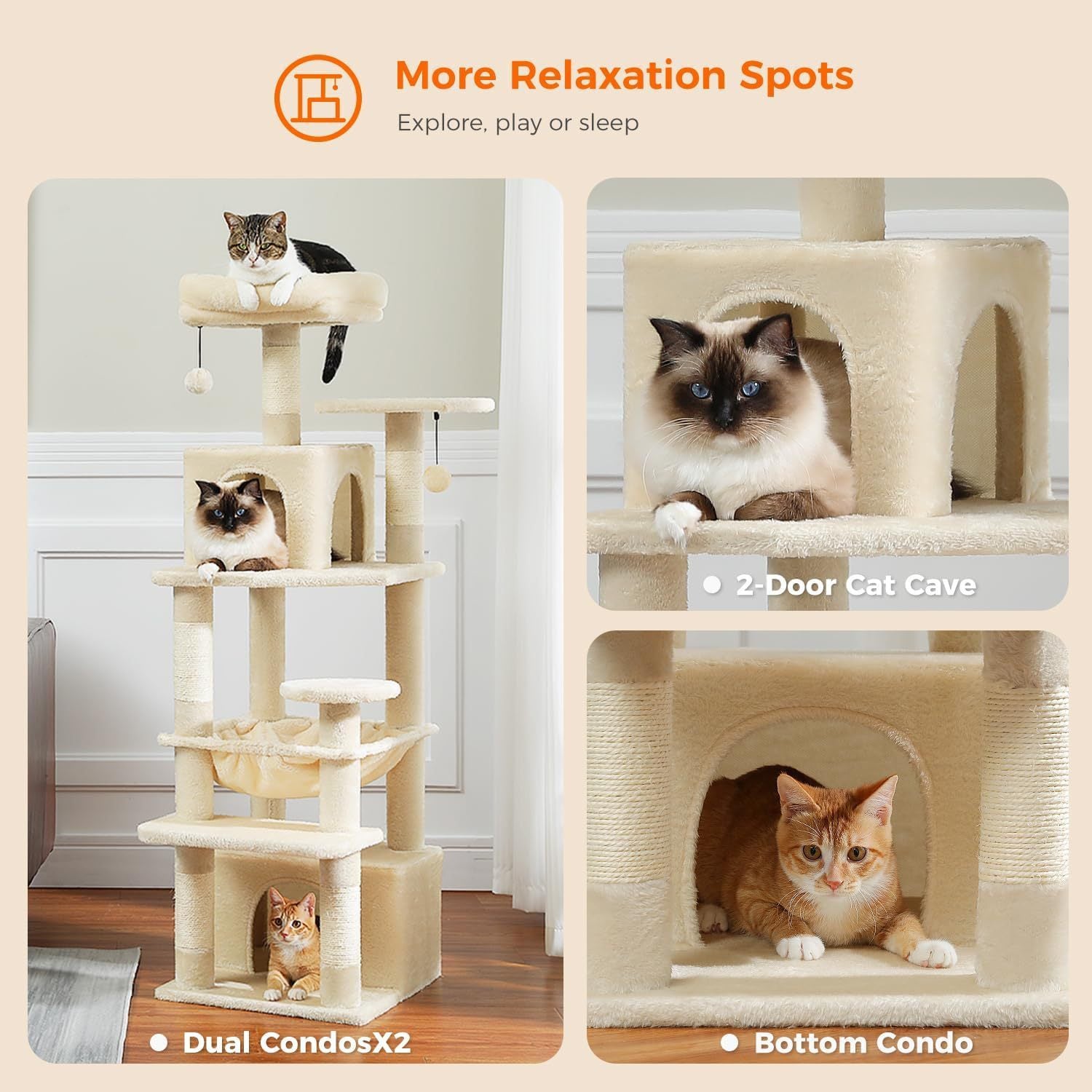 6-Levels Cat Climbing Frame